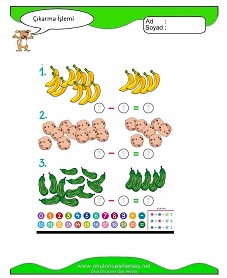 Çıkarma İşlemi Çalışma Sayfaları